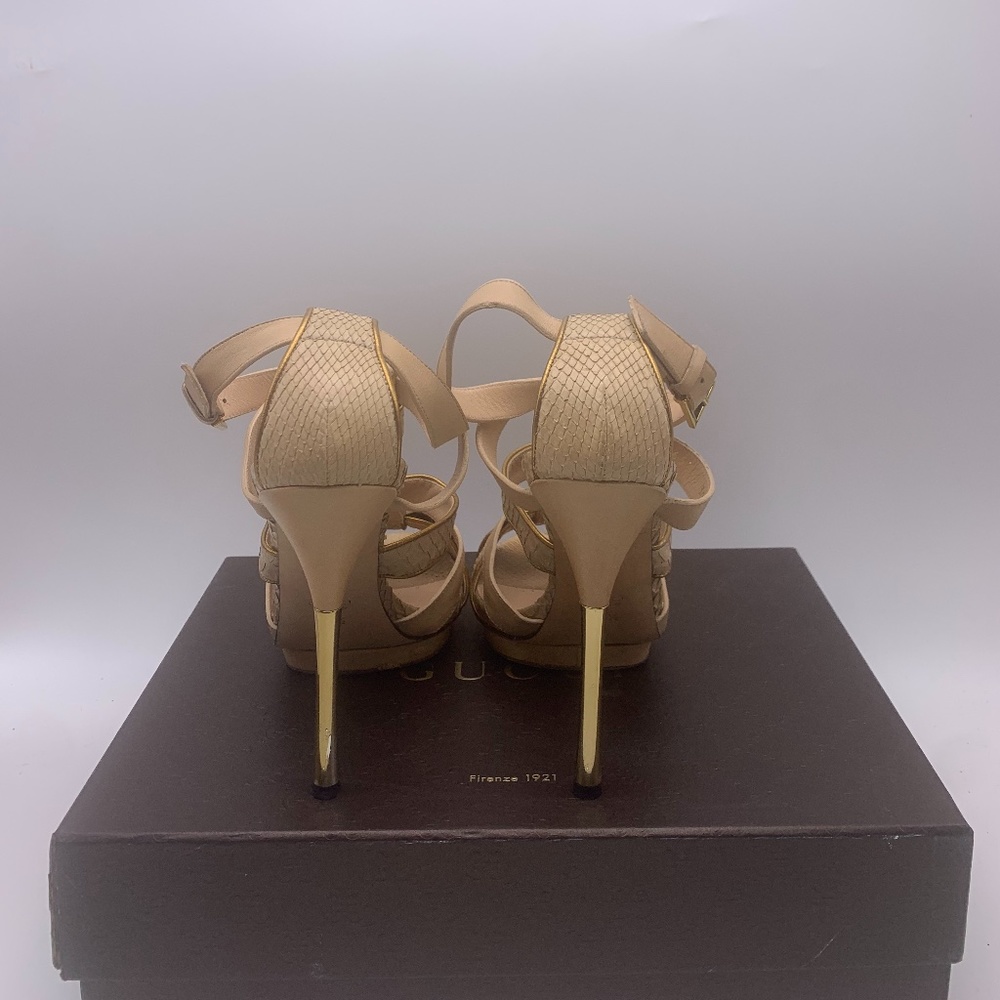 Gucci Malika Python/Leather Gladiator Sandals - image 2